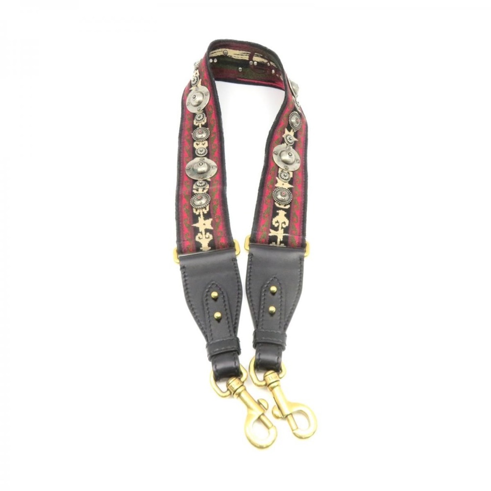 Christian Dior J’aDior Studded Canvas Leather Shoulder Strap